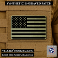 Tactical Synthetic American Flag Patch | Made in USA | VELCRO® Brand Hook Backing