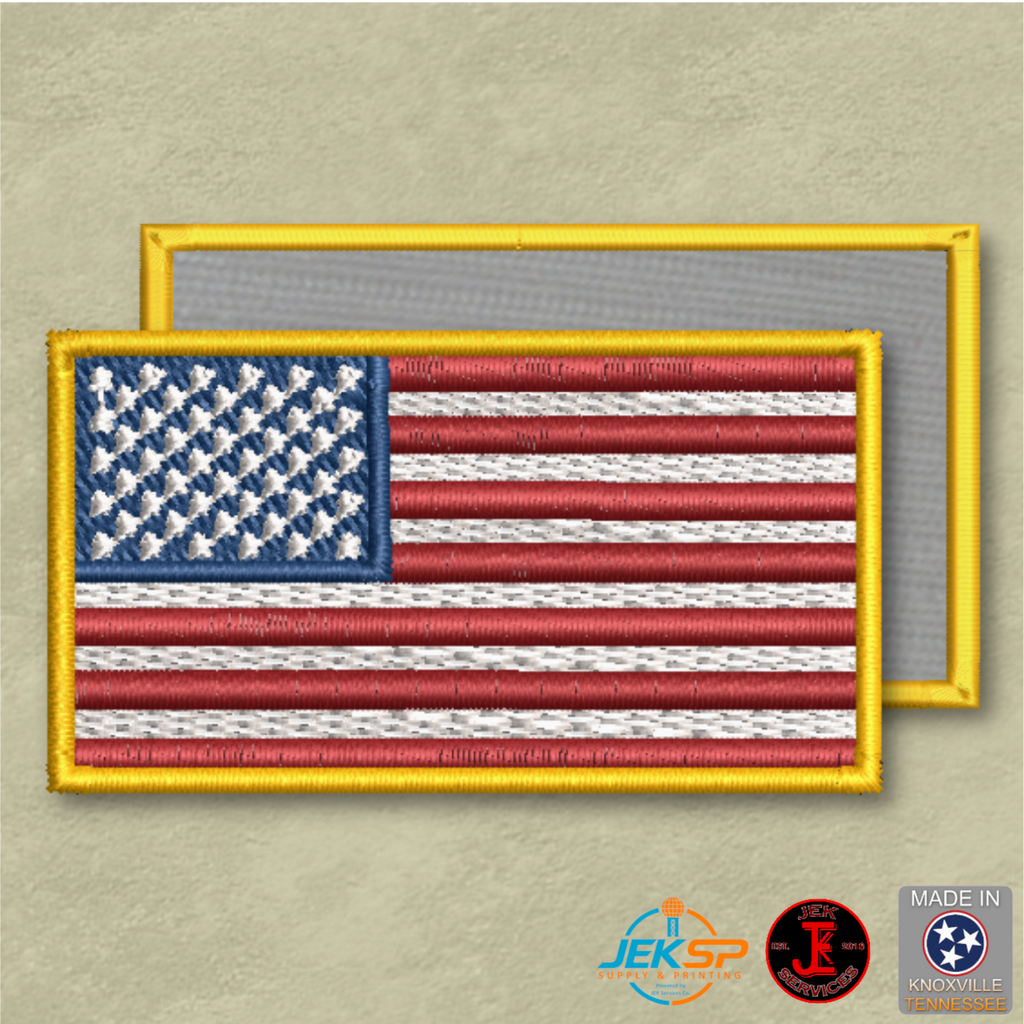 Full Color American Flag Patch | Made in USA | VELCRO® Brand Hook Backing