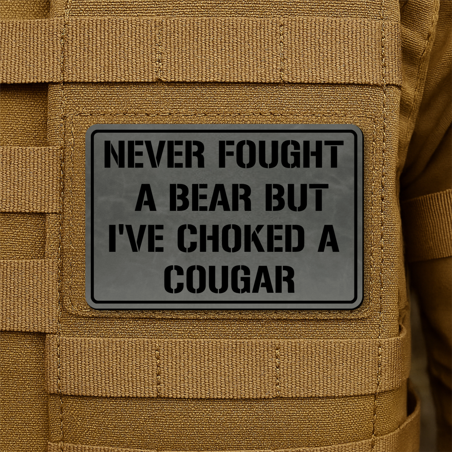 I’ve Choked A Cougar Funny Morale Patch 2"x3" Hook & Loop | Made in USA