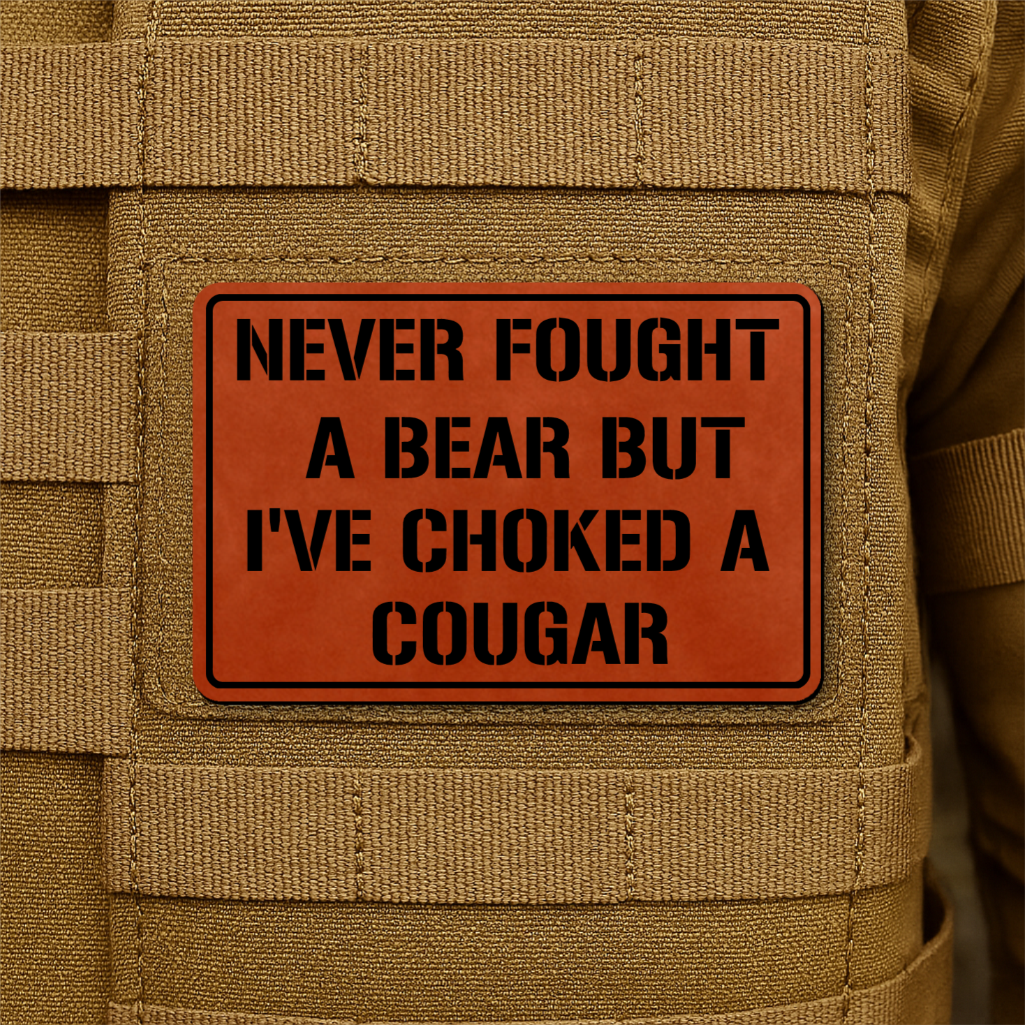 I’ve Choked A Cougar Funny Morale Patch 2"x3" Hook & Loop | Made in USA