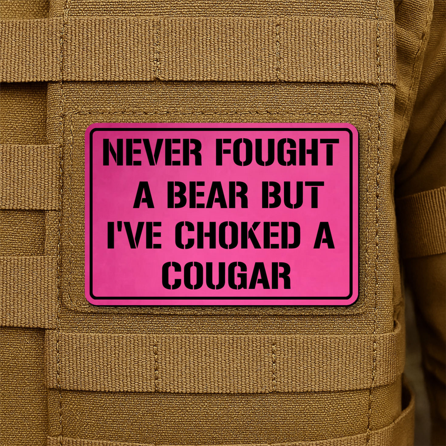 I’ve Choked A Cougar Funny Morale Patch 2"x3" Hook & Loop | Made in USA