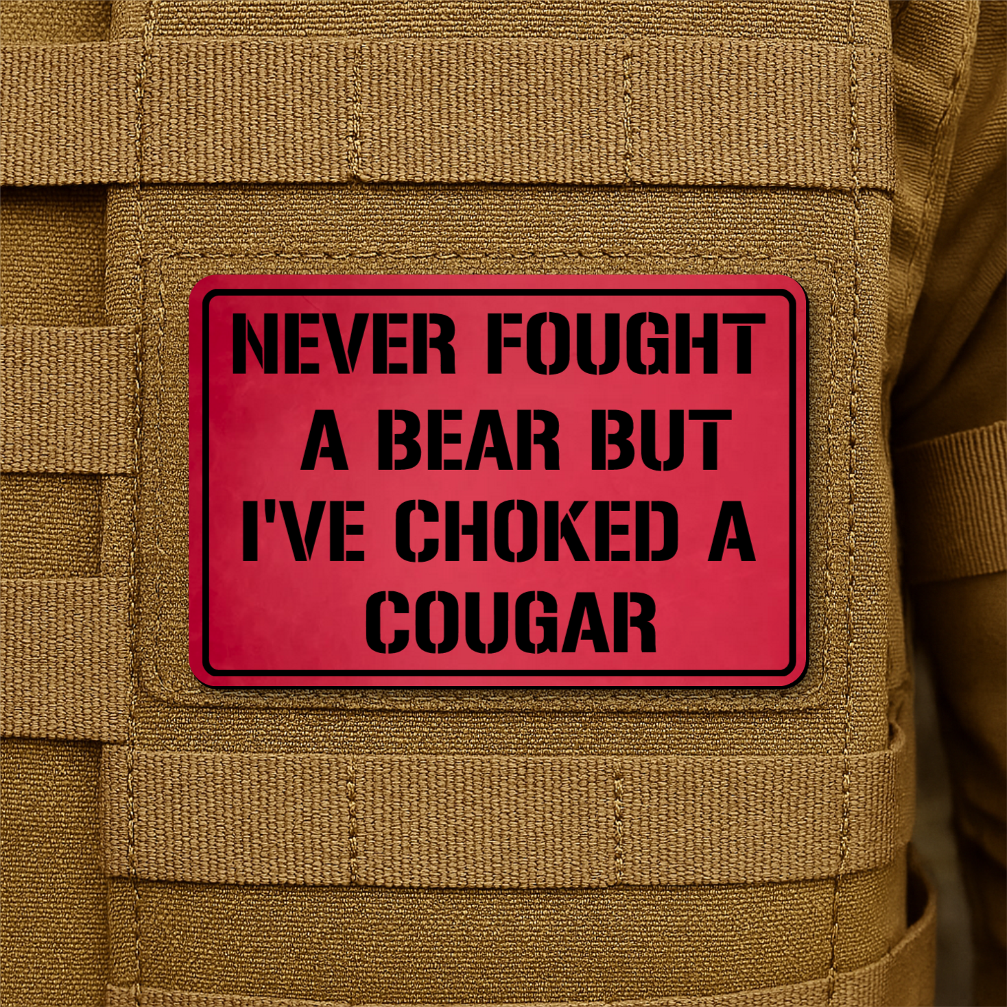 I’ve Choked A Cougar Funny Morale Patch 2"x3" Hook & Loop | Made in USA