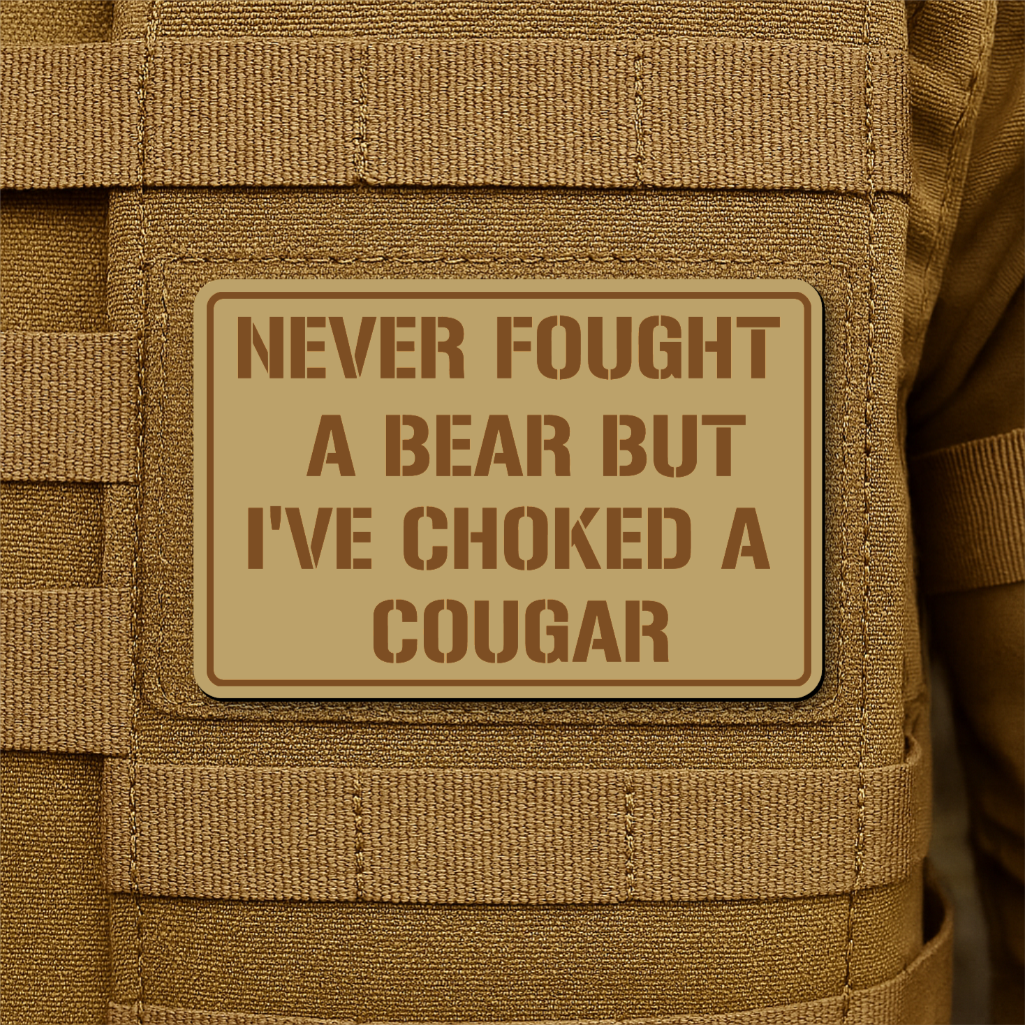 I’ve Choked A Cougar Funny Morale Patch 2"x3" Hook & Loop | Made in USA