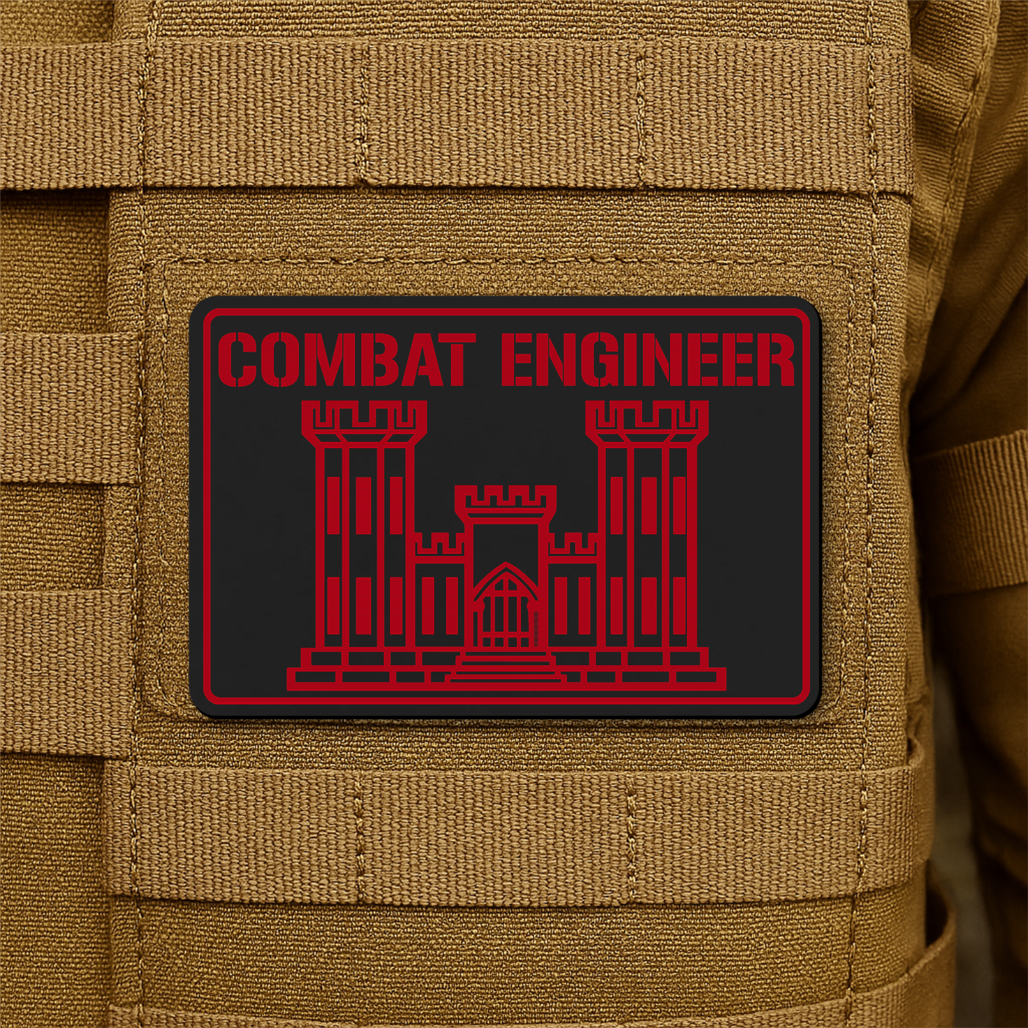 Combat Engineer Morale Patch 2"x3" Hook & Loop | Made in USA