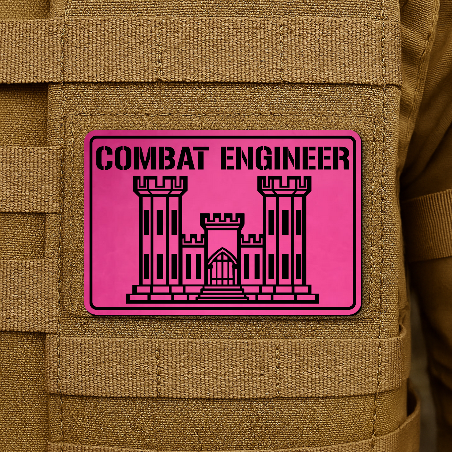 Combat Engineer Morale Patch 2"x3" Hook & Loop | Made in USA