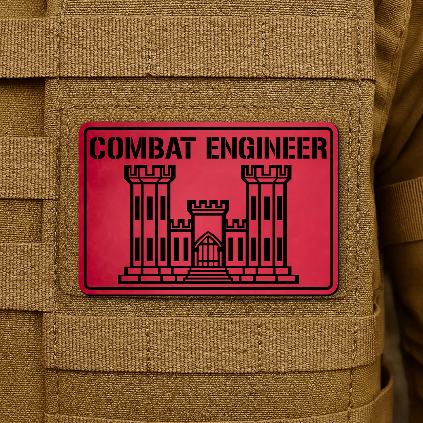 Combat Engineer Morale Patch 2"x3" Hook & Loop | Made in USA