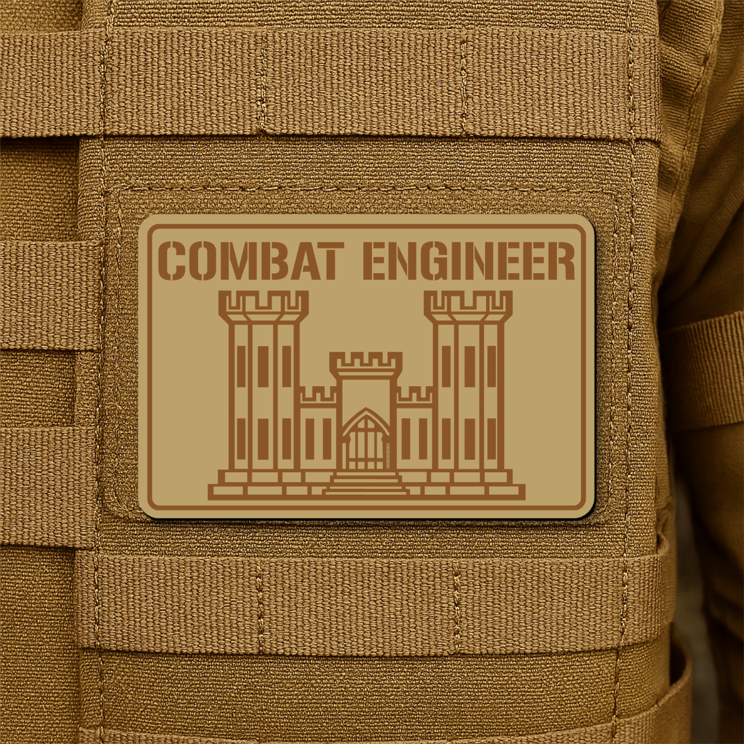 Combat Engineer Morale Patch 2"x3" Hook & Loop | Made in USA