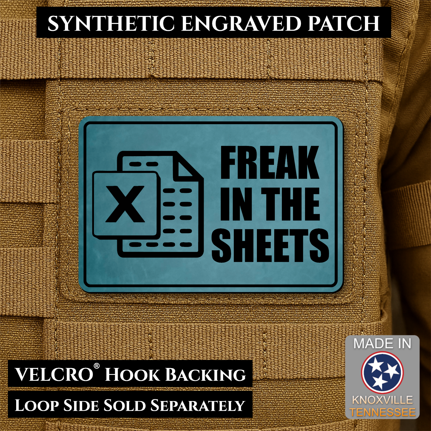 Freak In The Sheets Funny Morale Patch | Made in USA | VELCRO® Brand Hook Backing