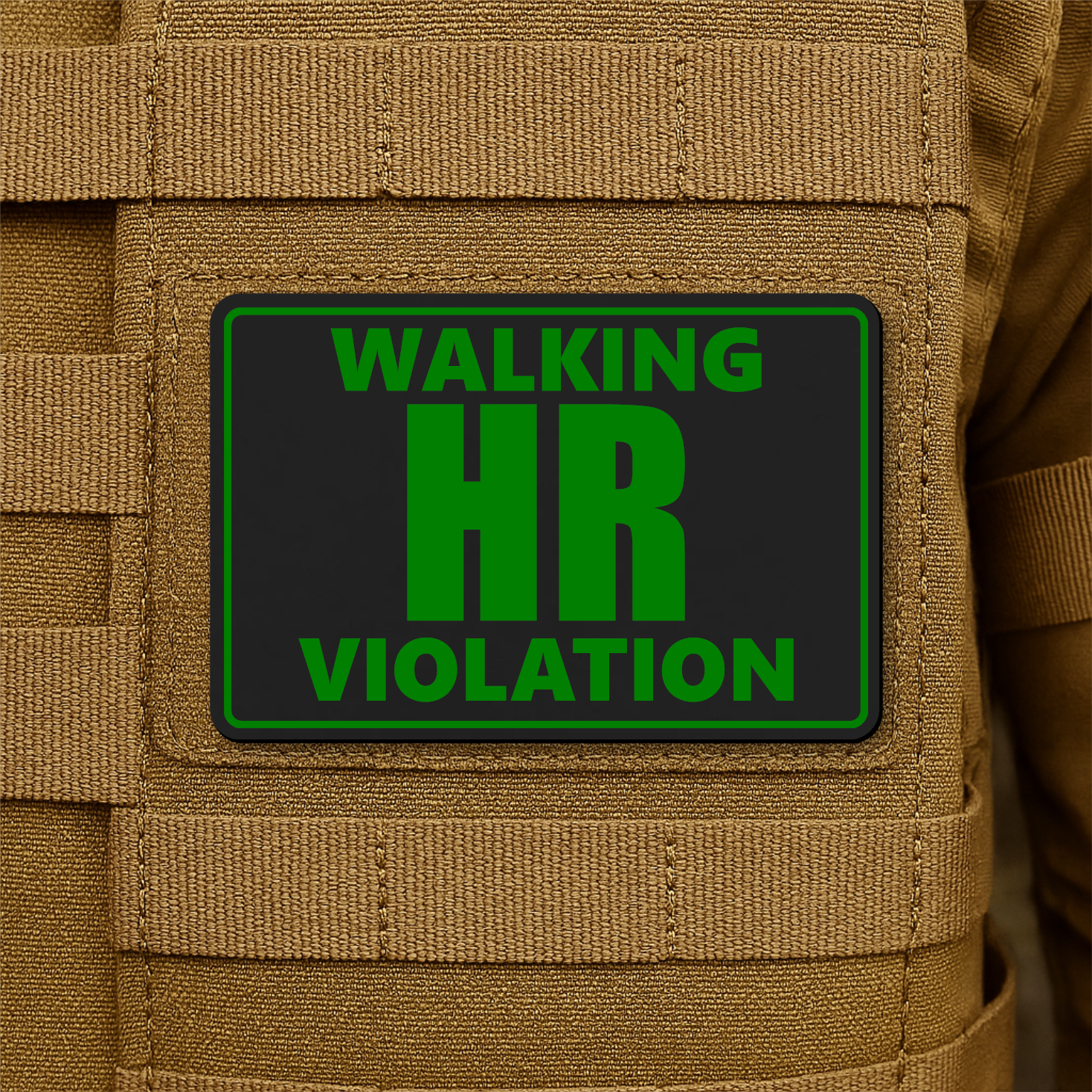 Walking HR Violation Funny Morale Patch 2"x3" Hook & Loop | Made in USA