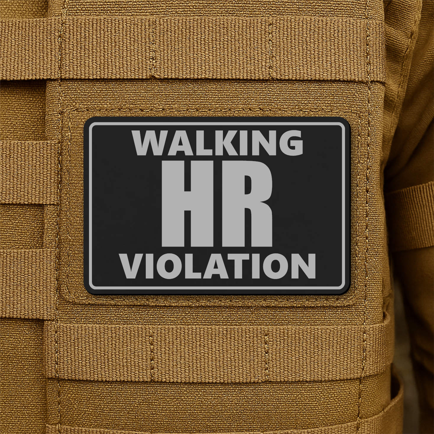 Walking HR Violation Funny Morale Patch 2"x3" Hook & Loop | Made in USA