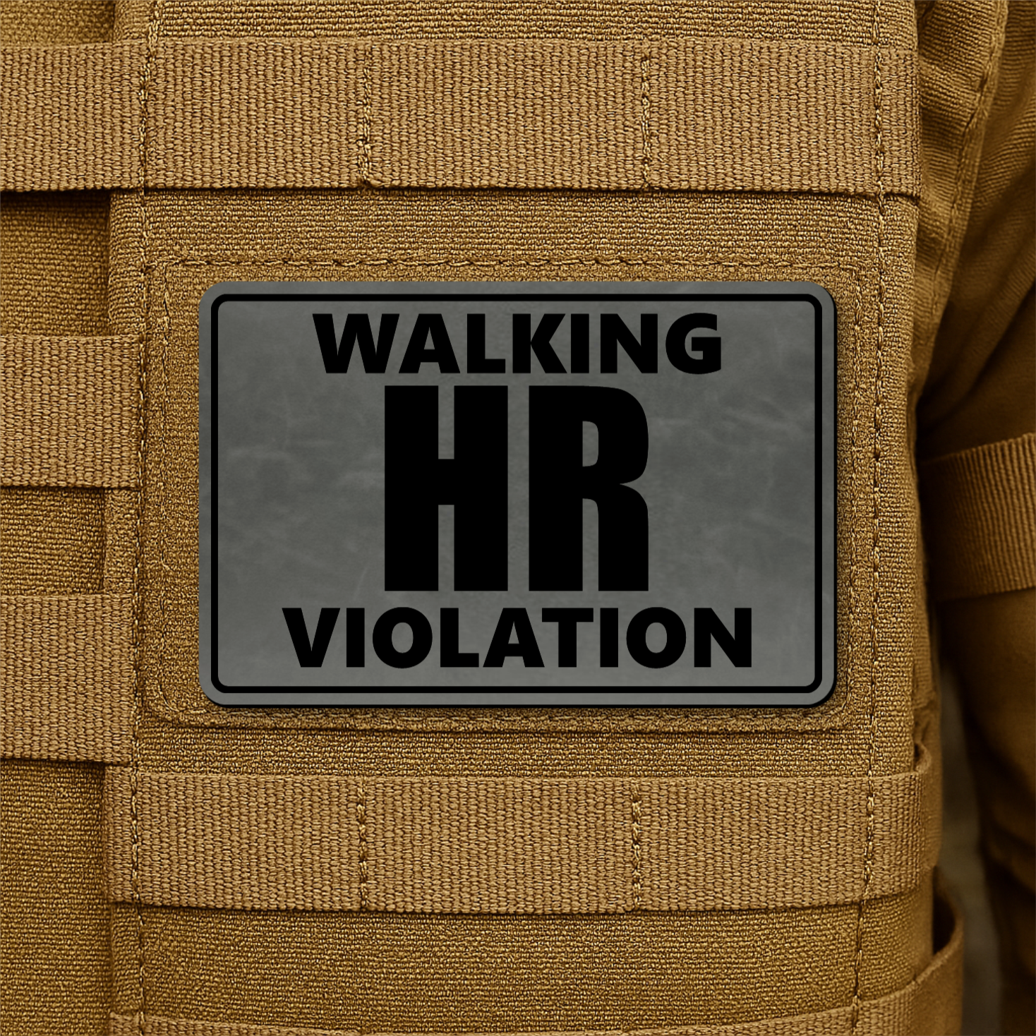 Walking HR Violation Funny Morale Patch 2"x3" Hook & Loop | Made in USA