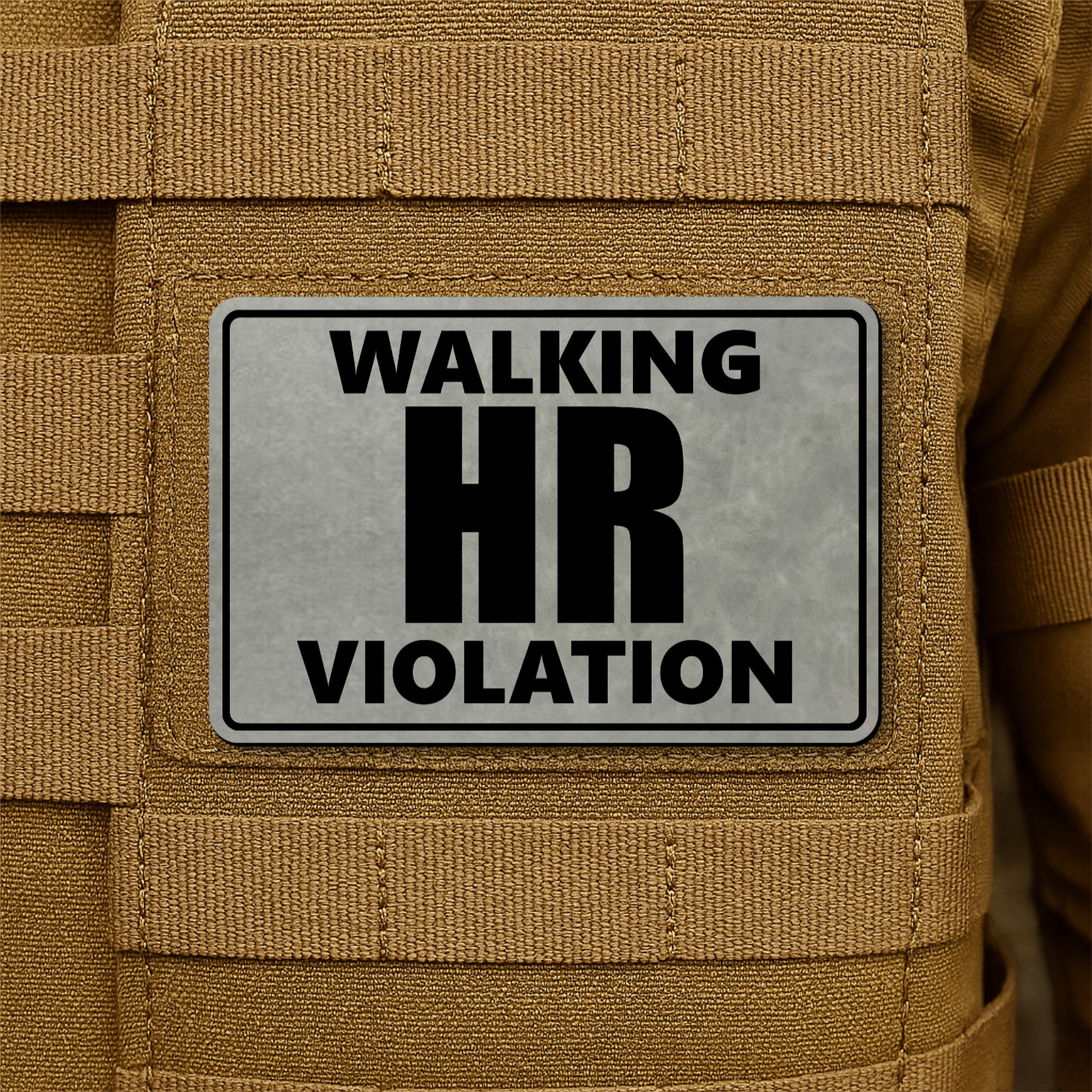 Walking HR Violation Funny Morale Patch 2"x3" Hook & Loop | Made in USA