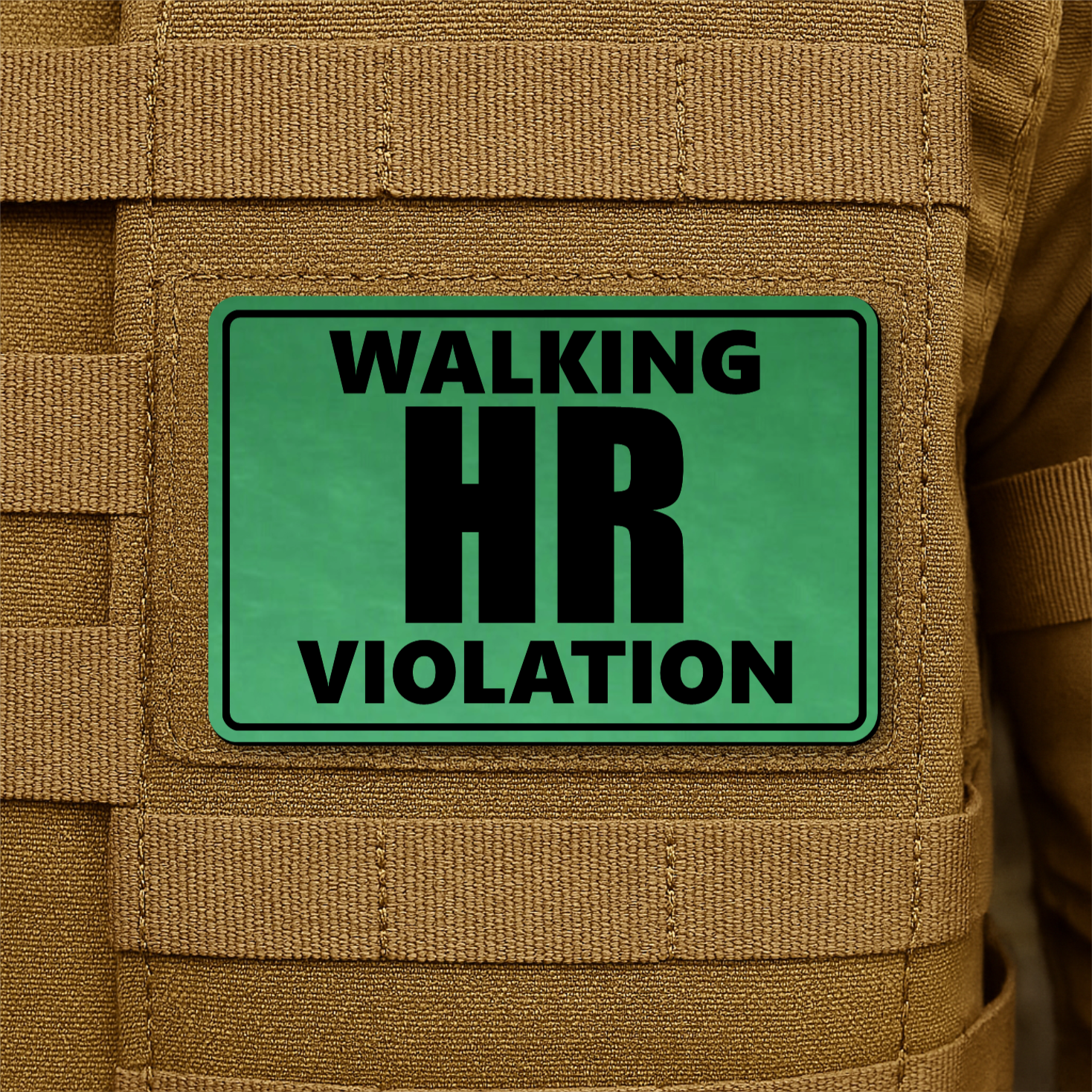 Walking HR Violation Funny Morale Patch 2"x3" Hook & Loop | Made in USA