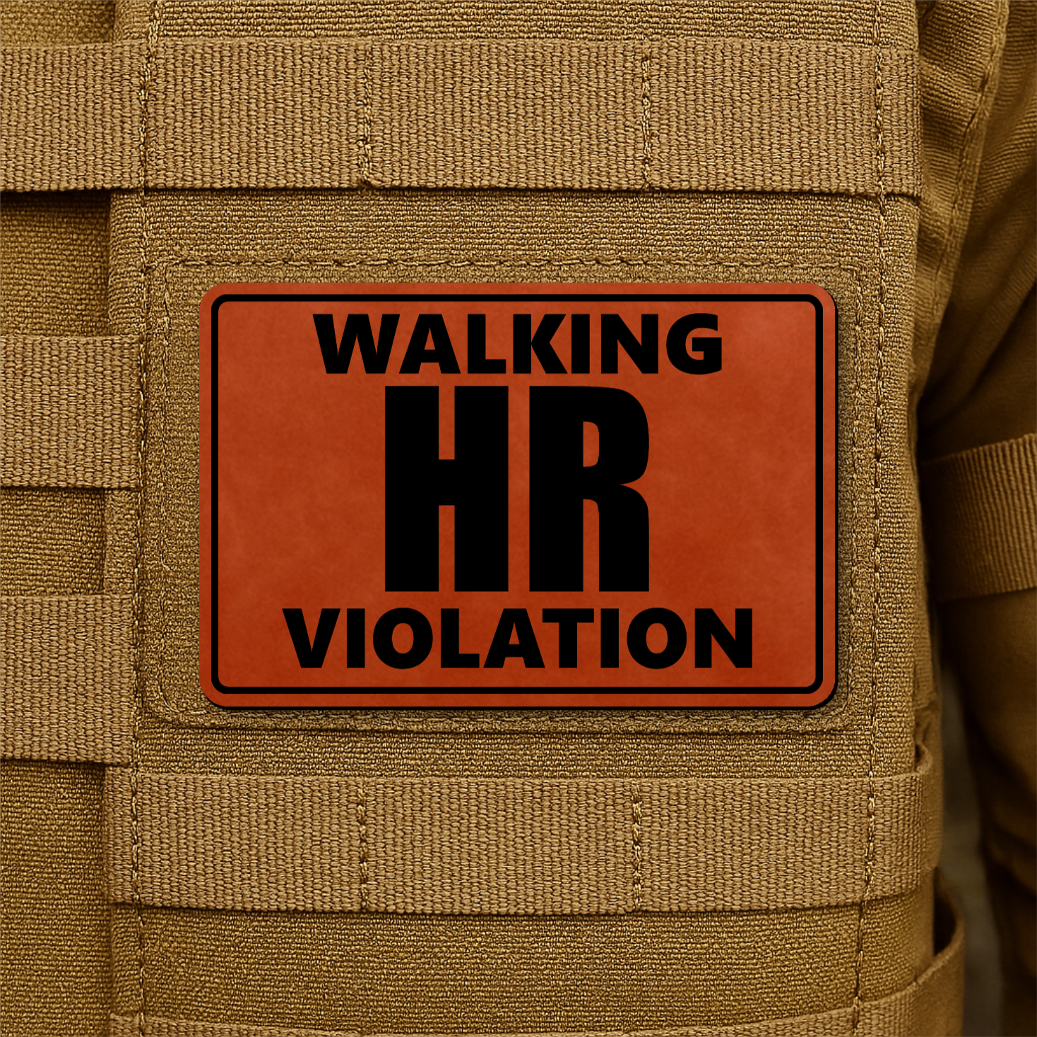 Walking HR Violation Funny Morale Patch 2"x3" Hook & Loop | Made in USA