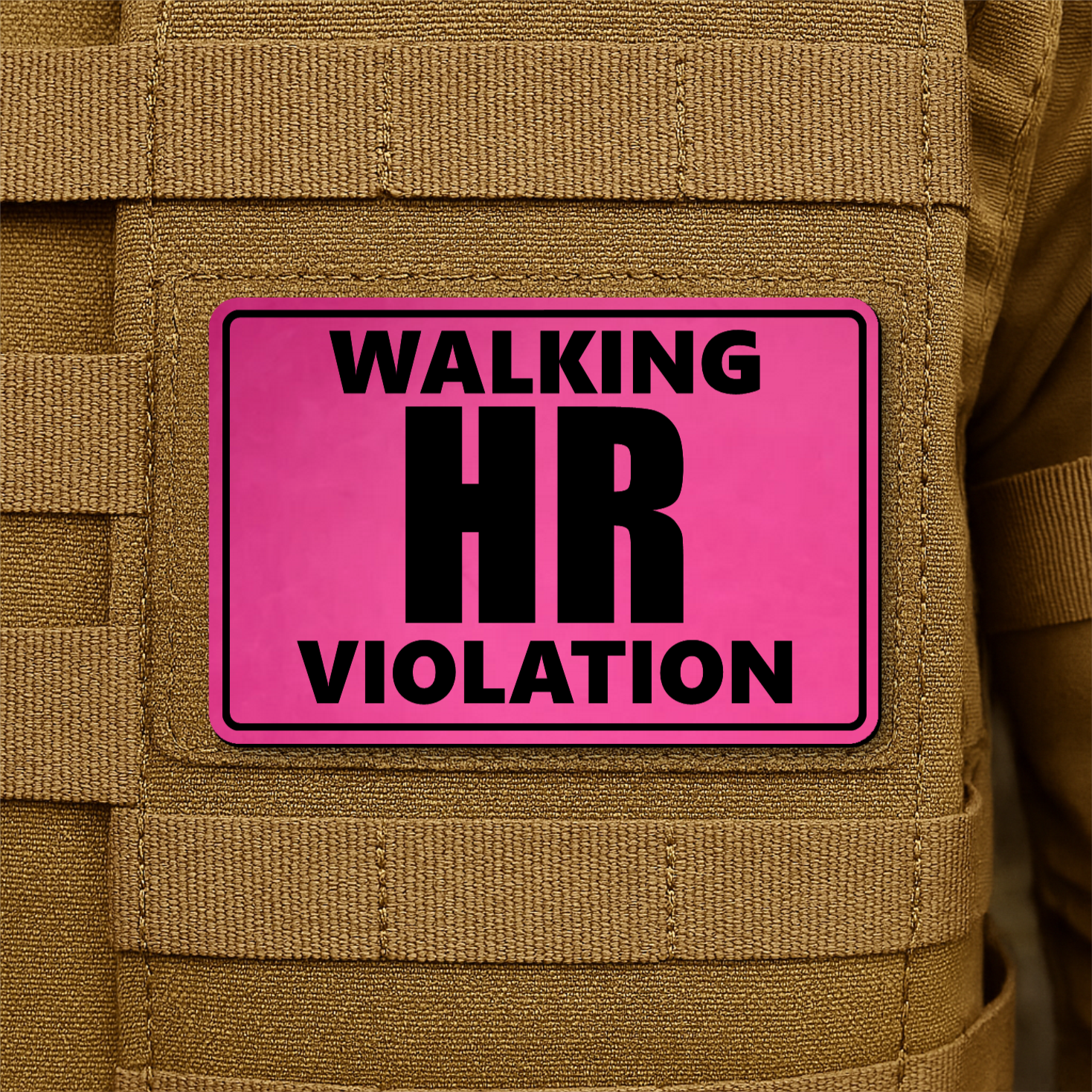 Walking HR Violation Funny Morale Patch 2"x3" Hook & Loop | Made in USA