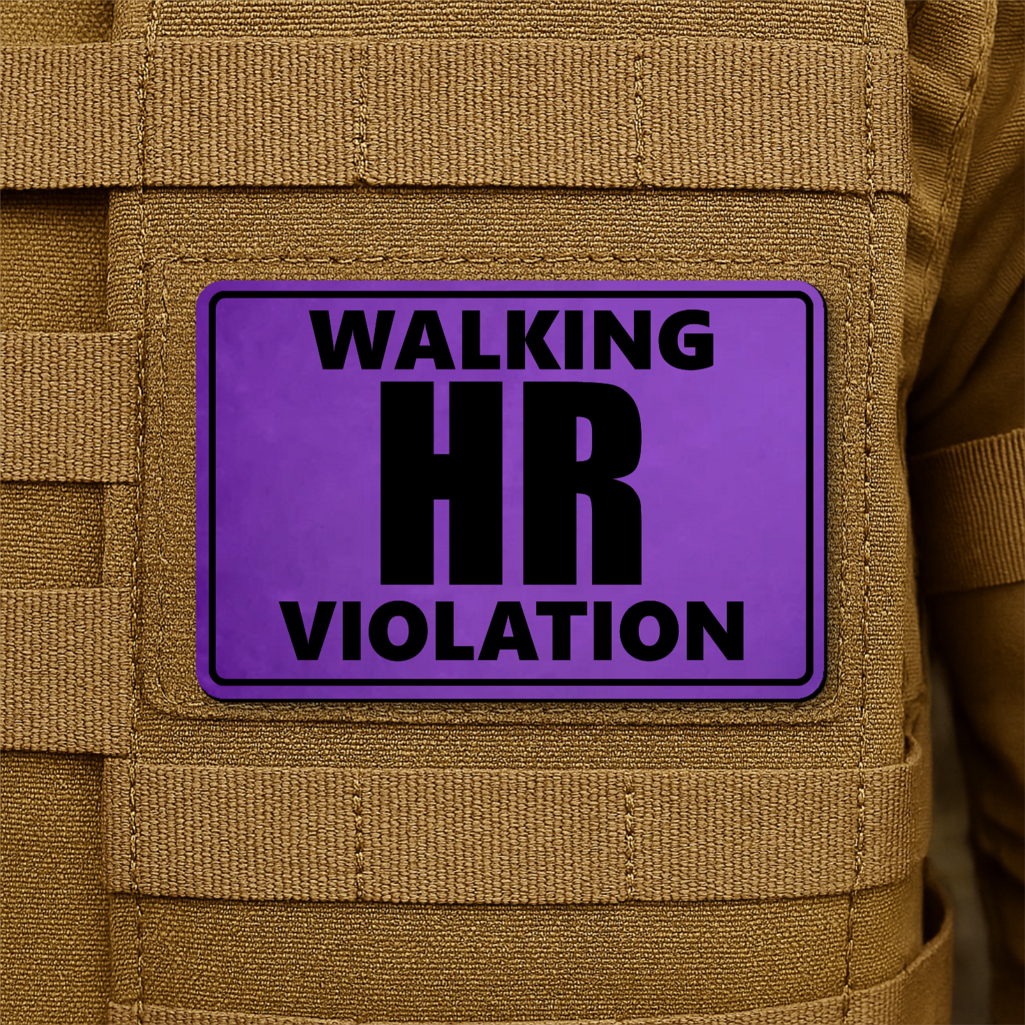 Walking HR Violation Funny Morale Patch 2"x3" Hook & Loop | Made in USA