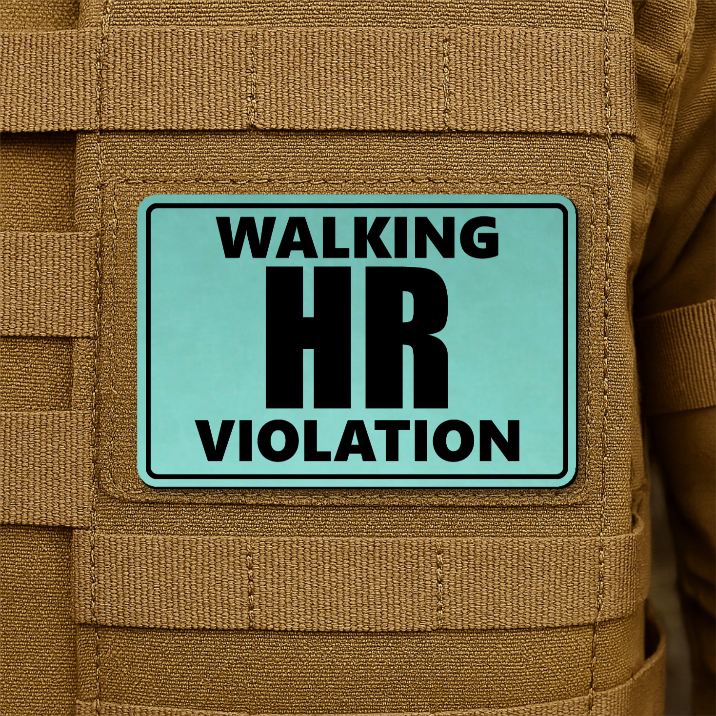 Walking HR Violation Funny Morale Patch 2"x3" Hook & Loop | Made in USA