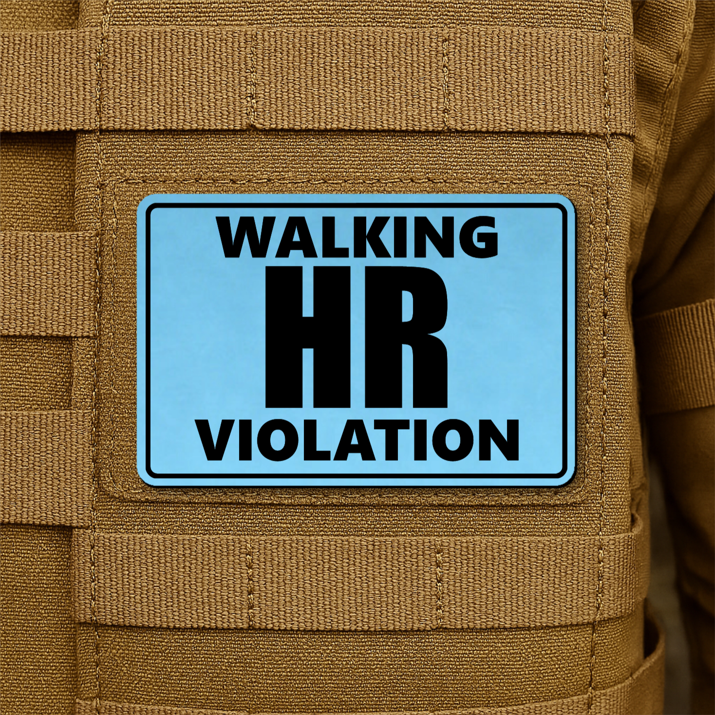 Walking HR Violation Funny Morale Patch 2"x3" Hook & Loop | Made in USA