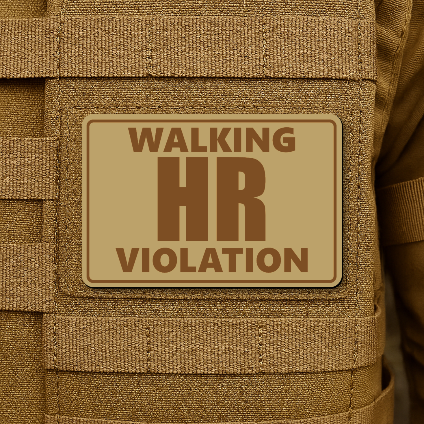 Walking HR Violation Funny Morale Patch 2"x3" Hook & Loop | Made in USA