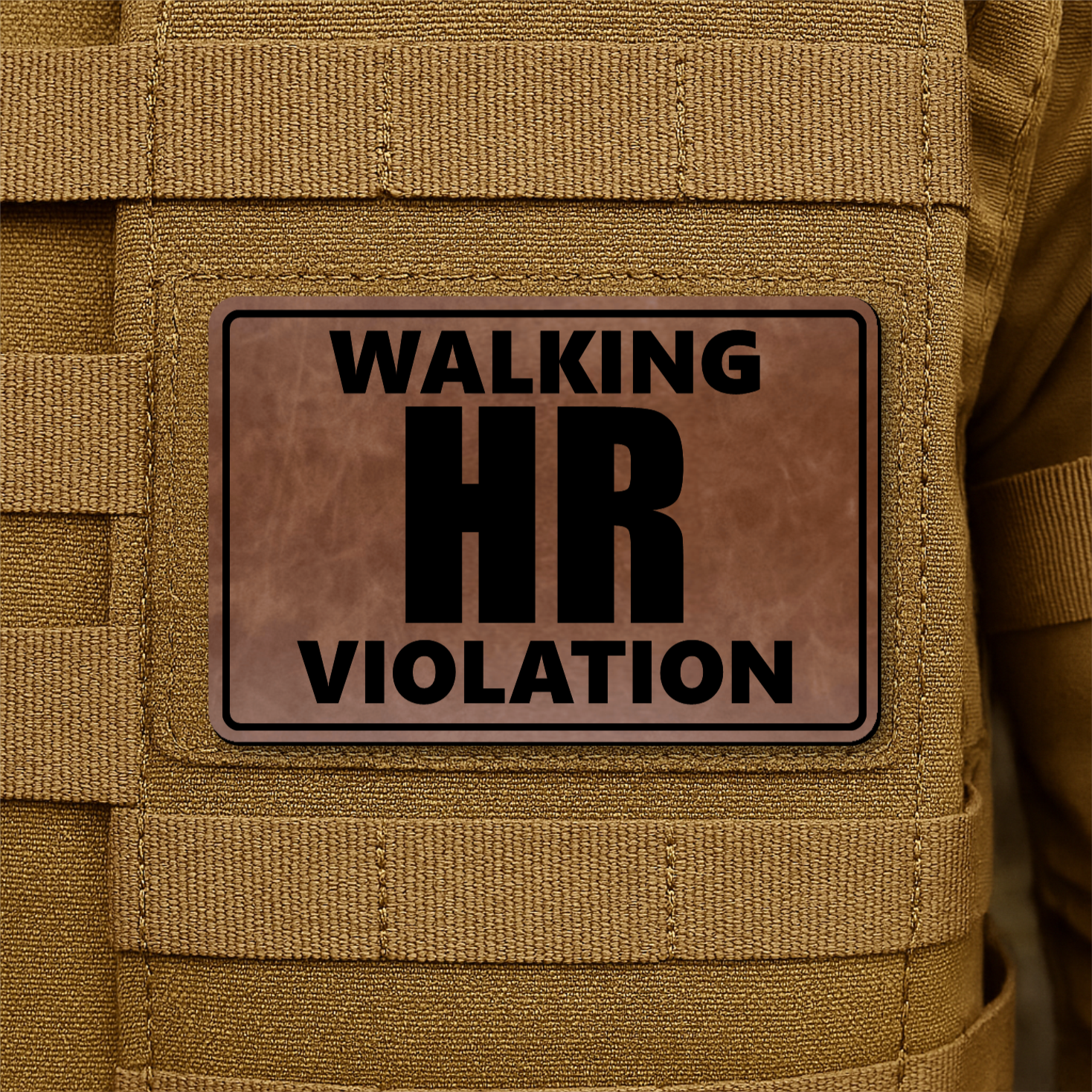 Walking HR Violation Funny Morale Patch 2"x3" Hook & Loop | Made in USA