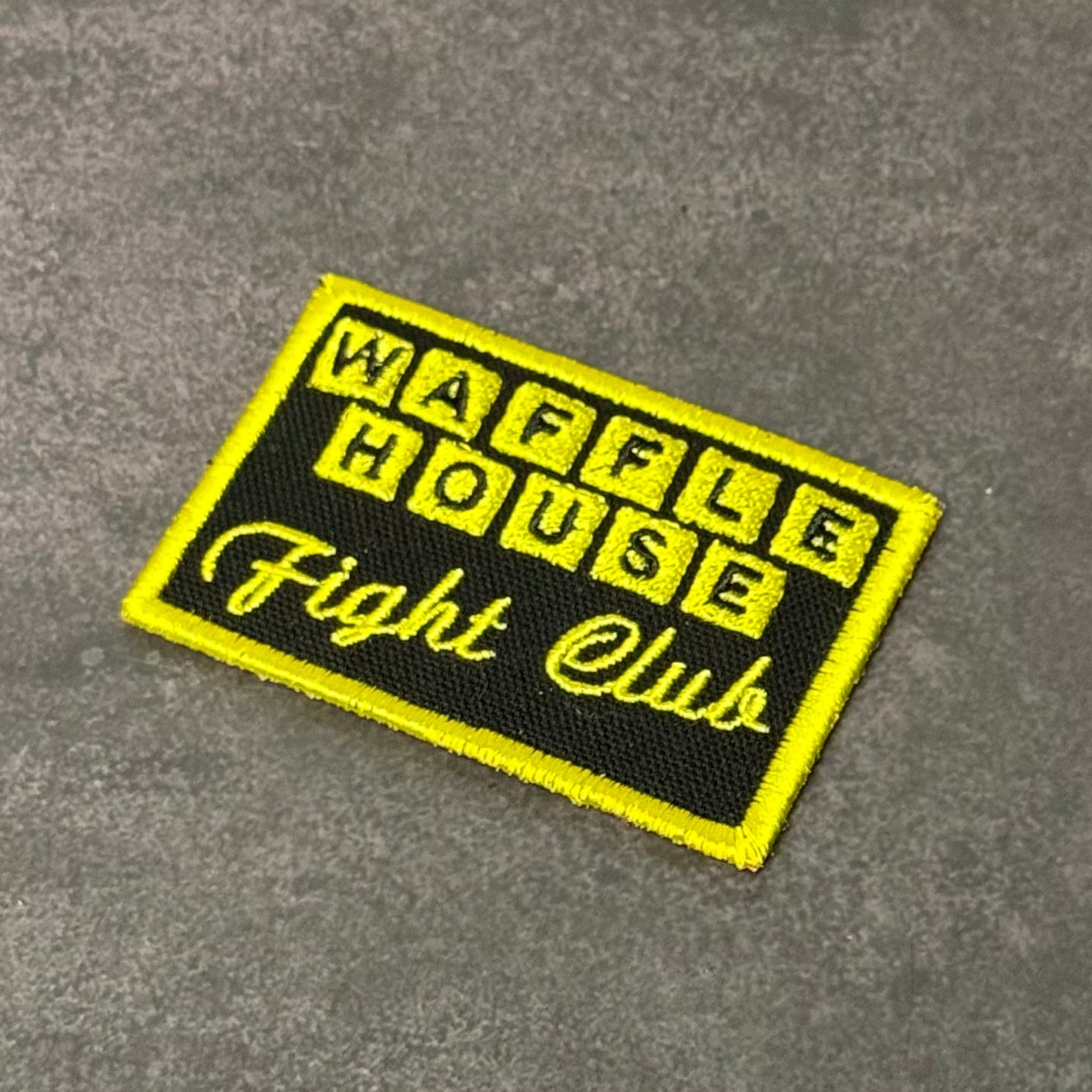 Waffle House Fight Club Funny Morale Patch | Made in USA | VELCRO® Brand Hook Backing