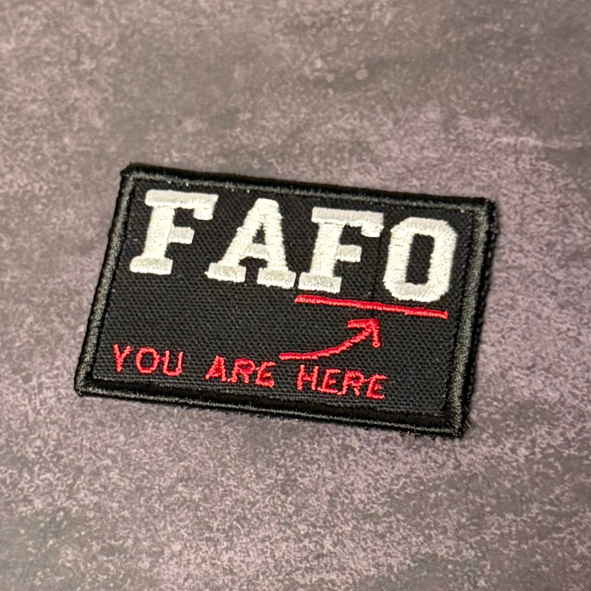FAFO Funny Morale Patch | Made in USA | VELCRO® Brand Hook Backing