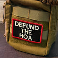 Defund the HOA Funny Morale Patch | Made in USA | VELCRO® Brand Hook Backing