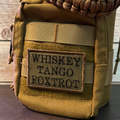 Whiskey Tango Foxtrot WTF Funny Morale Patch | Made in USA | VELCRO® Brand Hook Backing