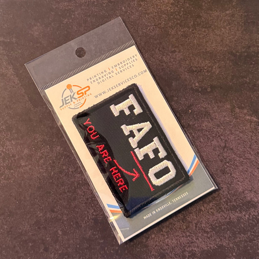 FAFO Funny Morale Patch | Made in USA | VELCRO® Brand Hook Backing