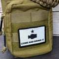 Bourbon Whiskey Come and Drink It Funny Morale Patch | Made in USA | VELCRO® Brand Hook Backing