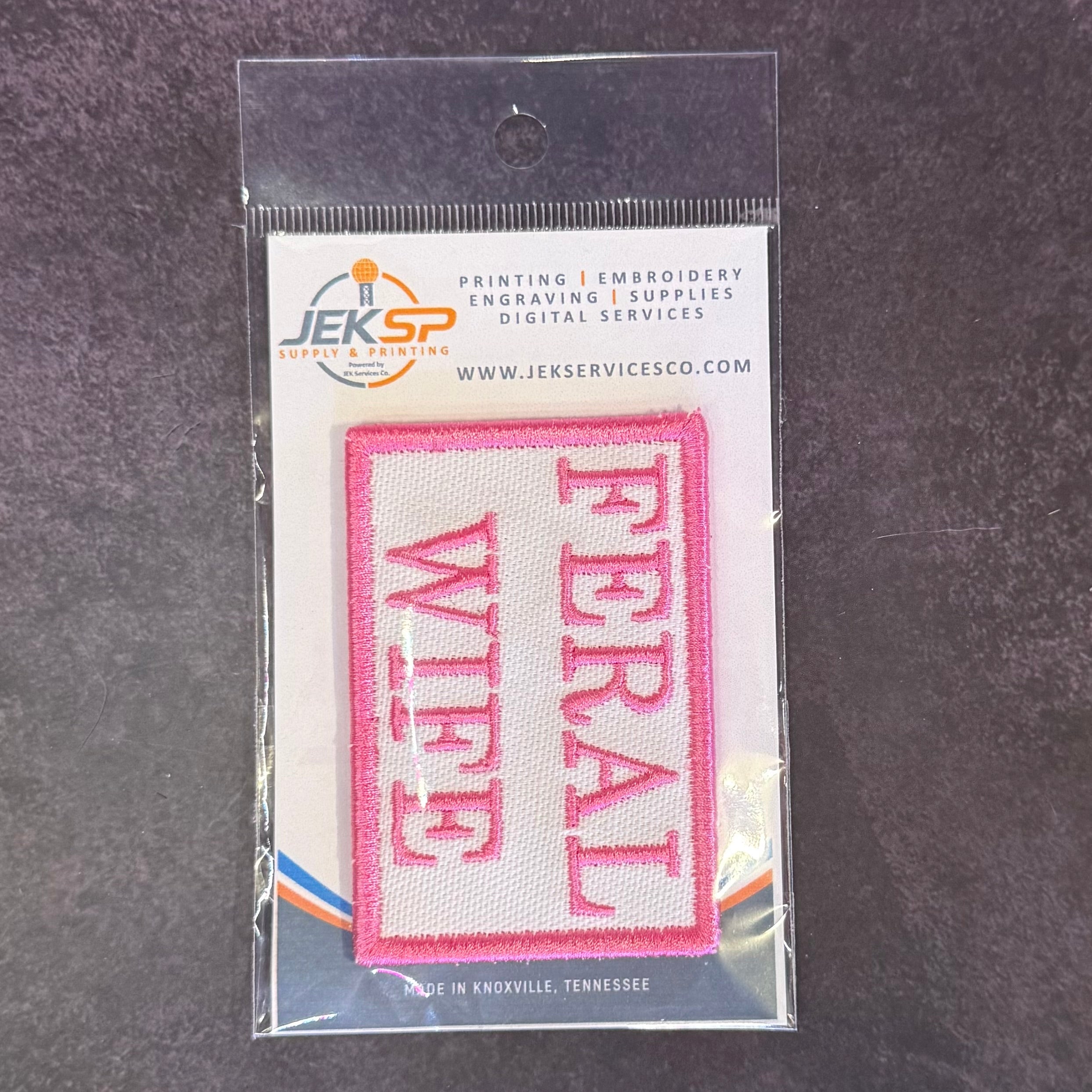 Feral Wife Funny Morale Patch | Made in USA | VELCRO® Brand Hook Backing