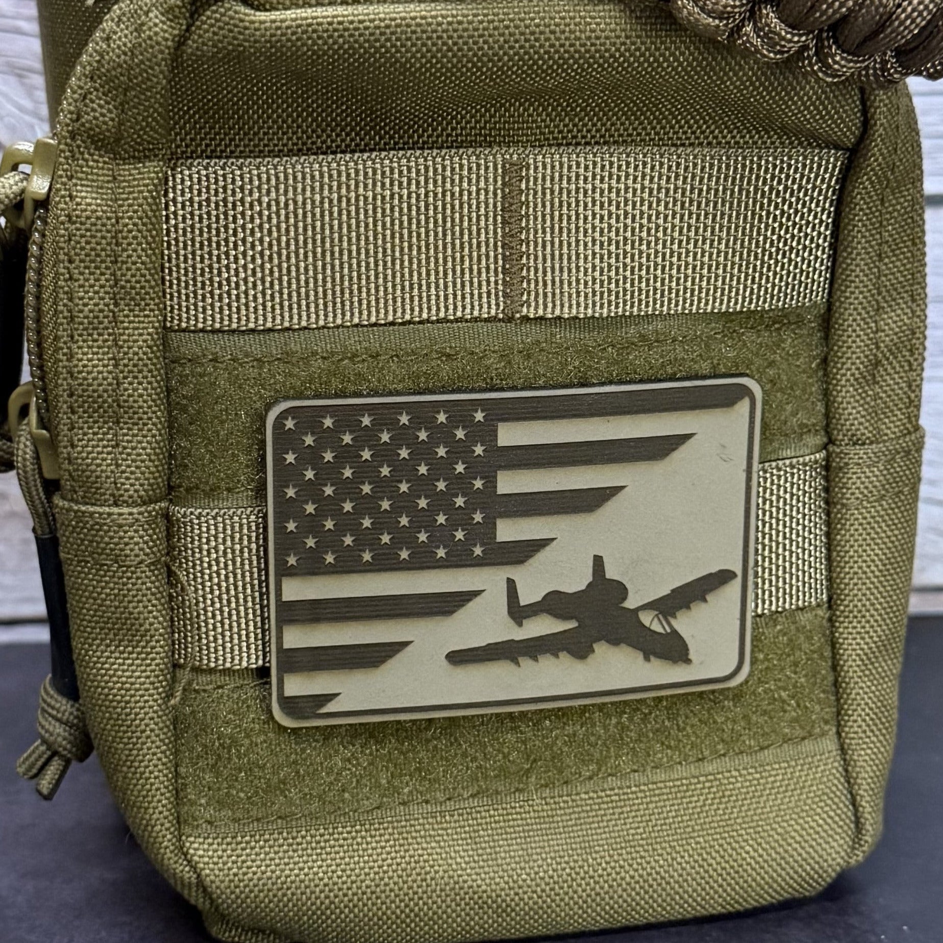 A-10 Warthog American Flag Morale Patch | Made in USA | VELCRO® Brand Hook Backing