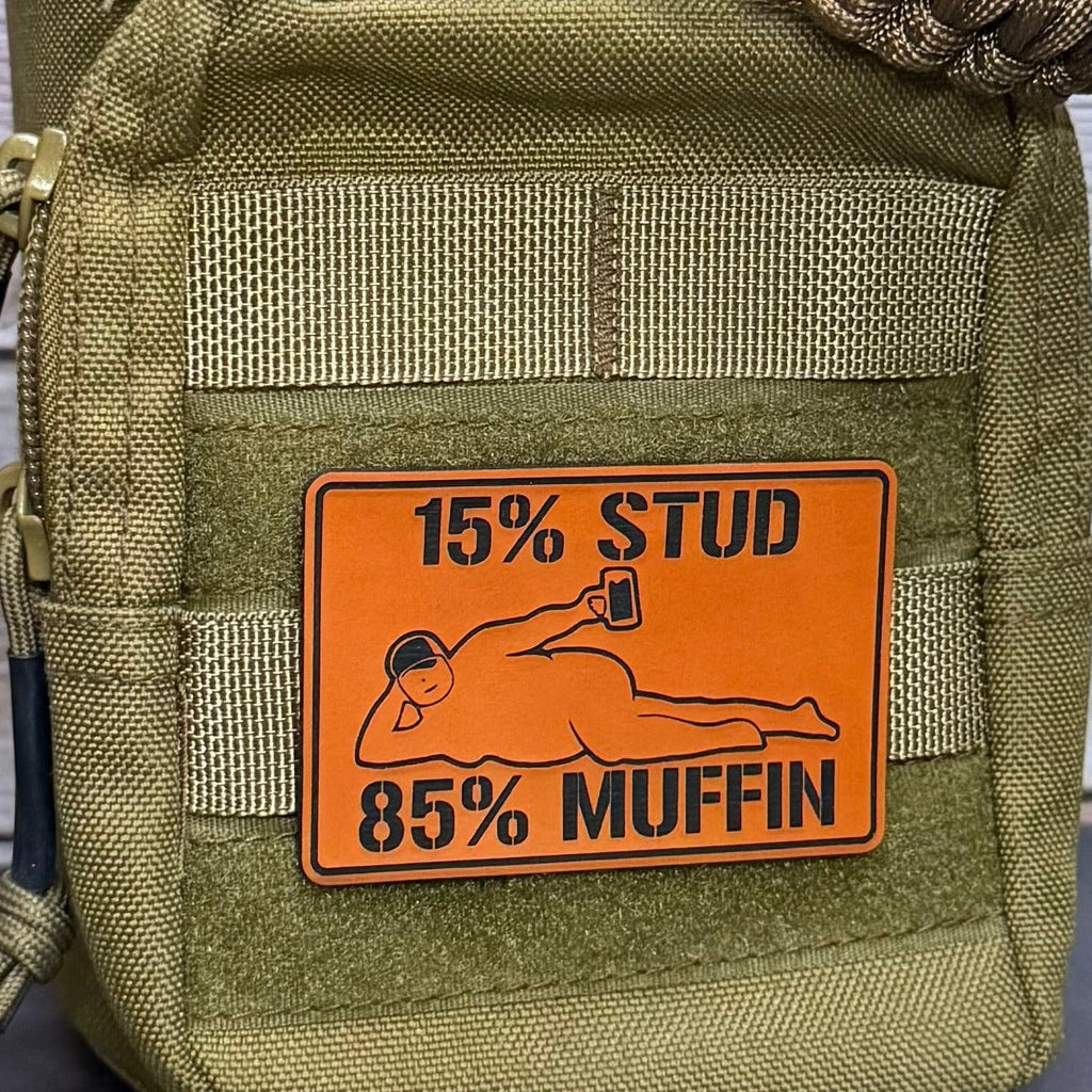 Stud Muffin Funny Morale Patch 2"x3" Hook & Loop | Made in USA