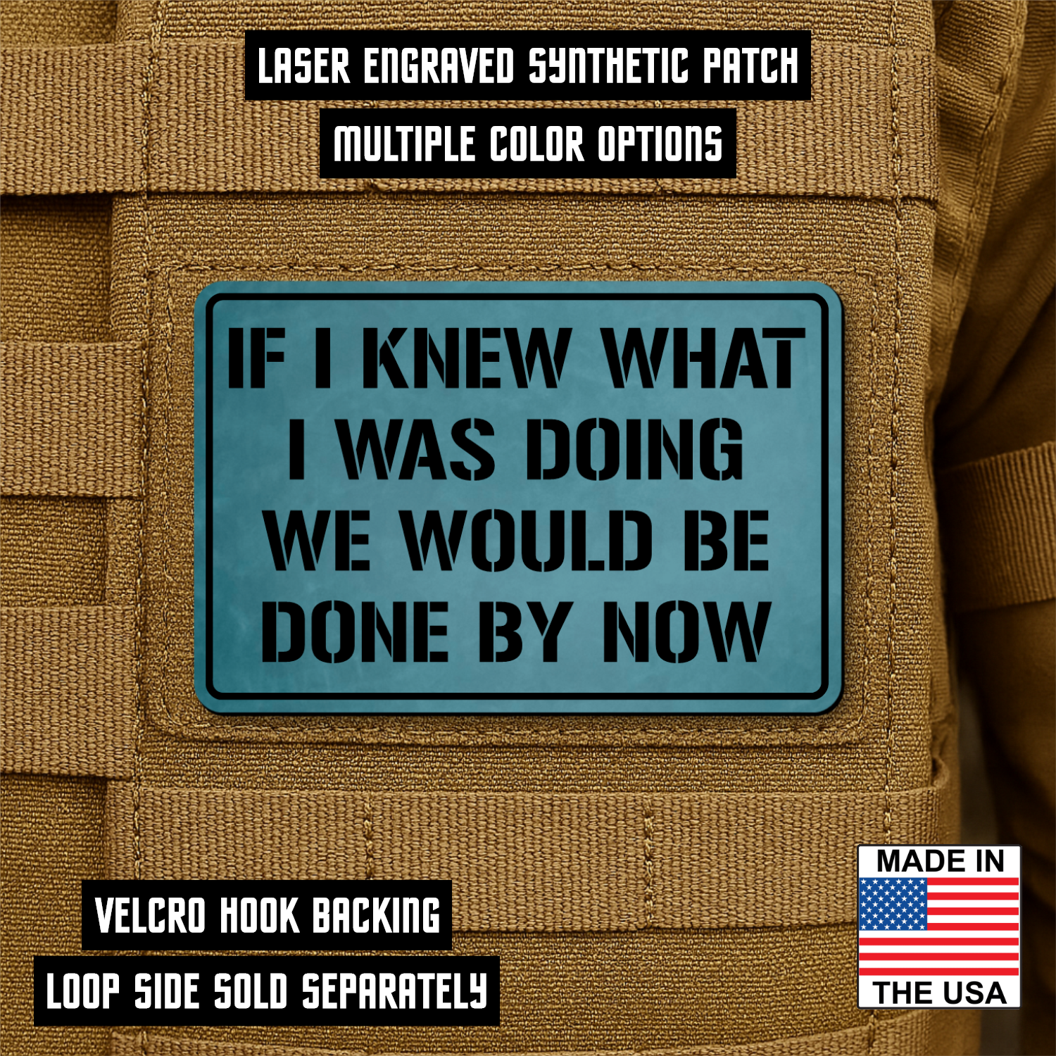 I Don't Know What I'm Doing Funny Morale Patch 2"x3" Hook & Loop | Made in USA