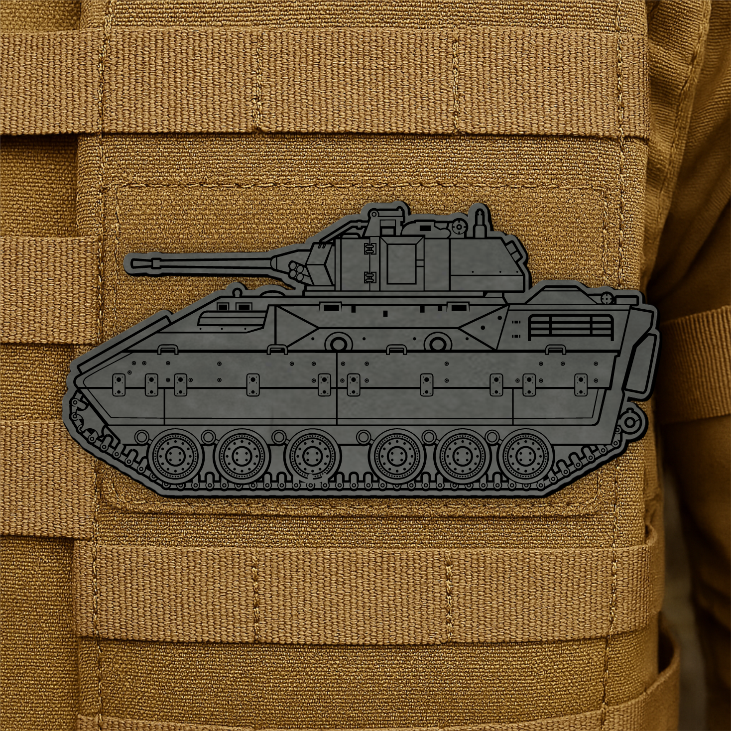 M2/M3 Bradley Fighting Vehicle Morale Patch – 1.4” x 3” Hook & Loop Tactical Patch | Made in USA