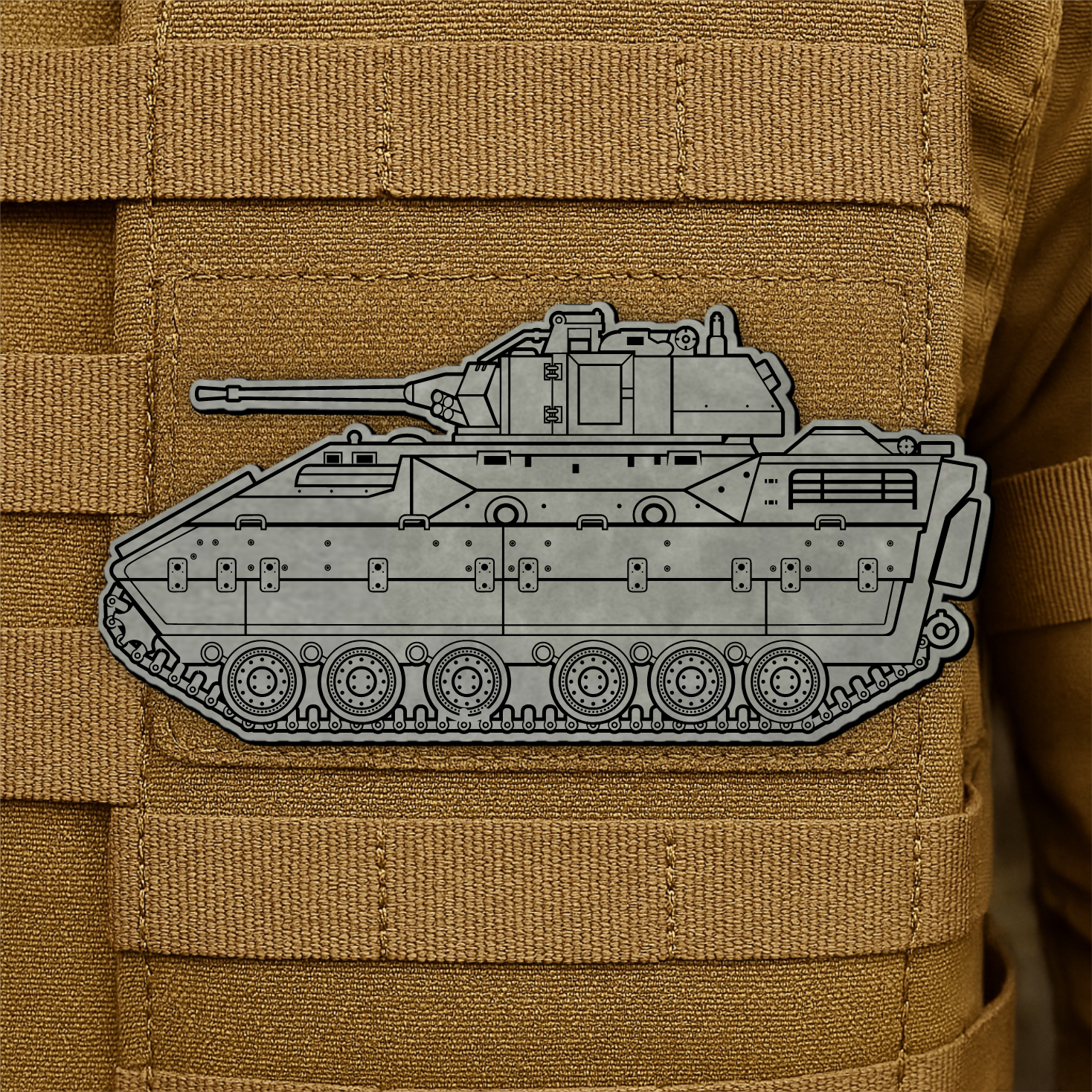 M2/M3 Bradley Fighting Vehicle Morale Patch – 1.4” x 3” Hook & Loop Tactical Patch | Made in USA