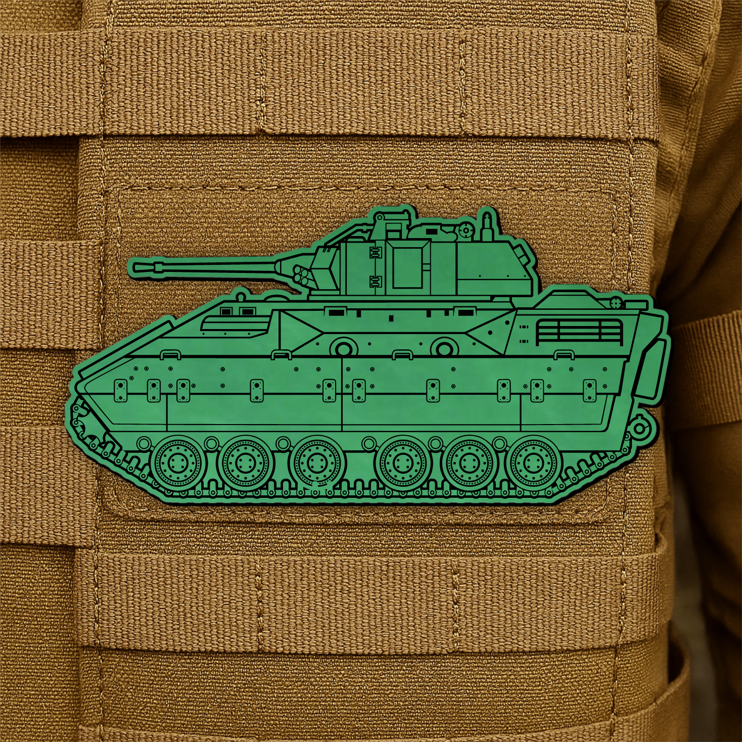 M2/M3 Bradley Fighting Vehicle Morale Patch – 1.4” x 3” Hook & Loop Tactical Patch | Made in USA