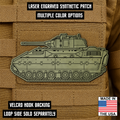 M2/M3 Bradley Fighting Vehicle Morale Patch – 1.4” x 3” Hook & Loop Tactical Patch | Made in USA