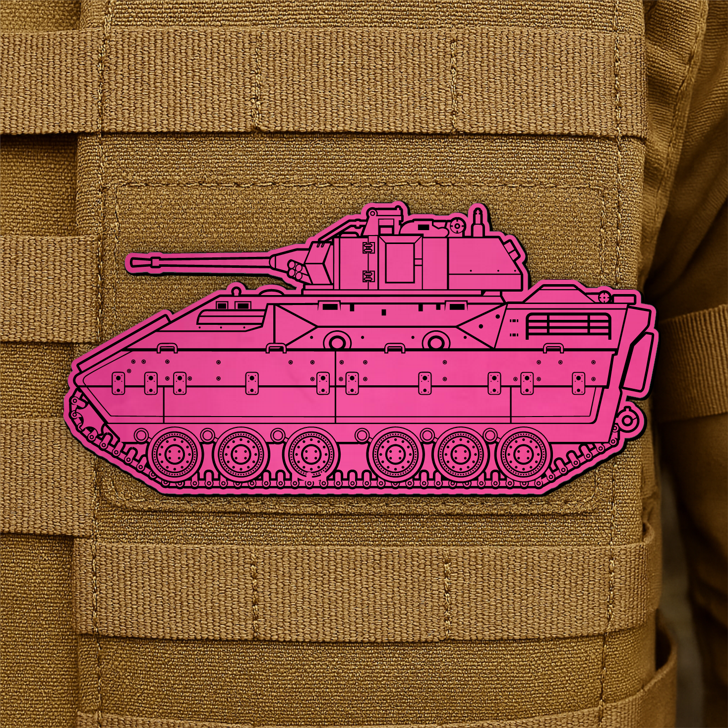 M2/M3 Bradley Fighting Vehicle Morale Patch – 1.4” x 3” Hook & Loop Tactical Patch | Made in USA