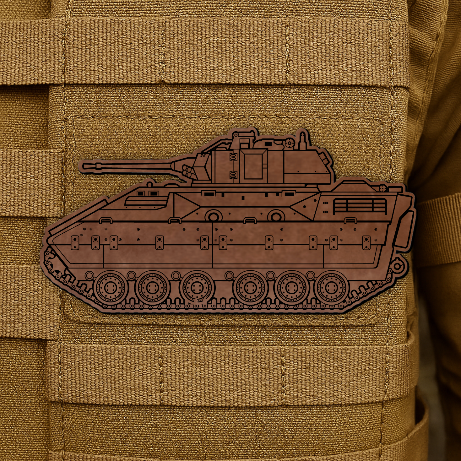 M2/M3 Bradley Fighting Vehicle Morale Patch – 1.4” x 3” Hook & Loop Tactical Patch | Made in USA