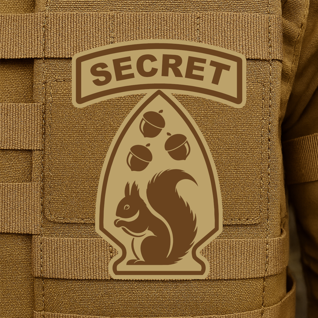 Secret Squirrel Division Funny Morale Patch – 2.2" x 3” Hook & Loop | Made in USA