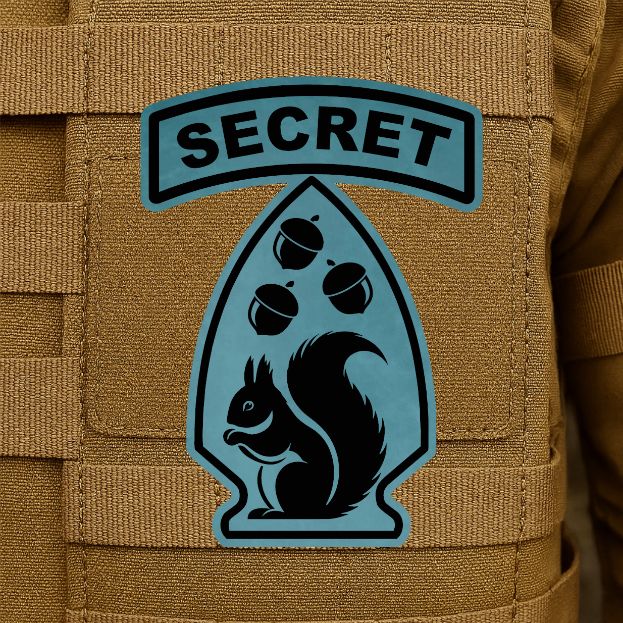 Secret Squirrel Division Funny Morale Patch – 2.2" x 3” Hook & Loop | Made in USA