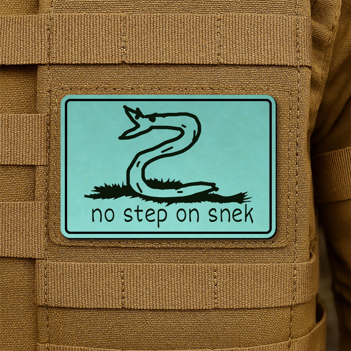 No Step On Snek Funny Morale Patch 2"x3" Hook & Loop | Made in USA