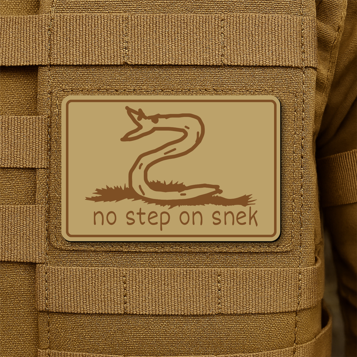 No Step On Snek Funny Morale Patch 2"x3" Hook & Loop | Made in USA