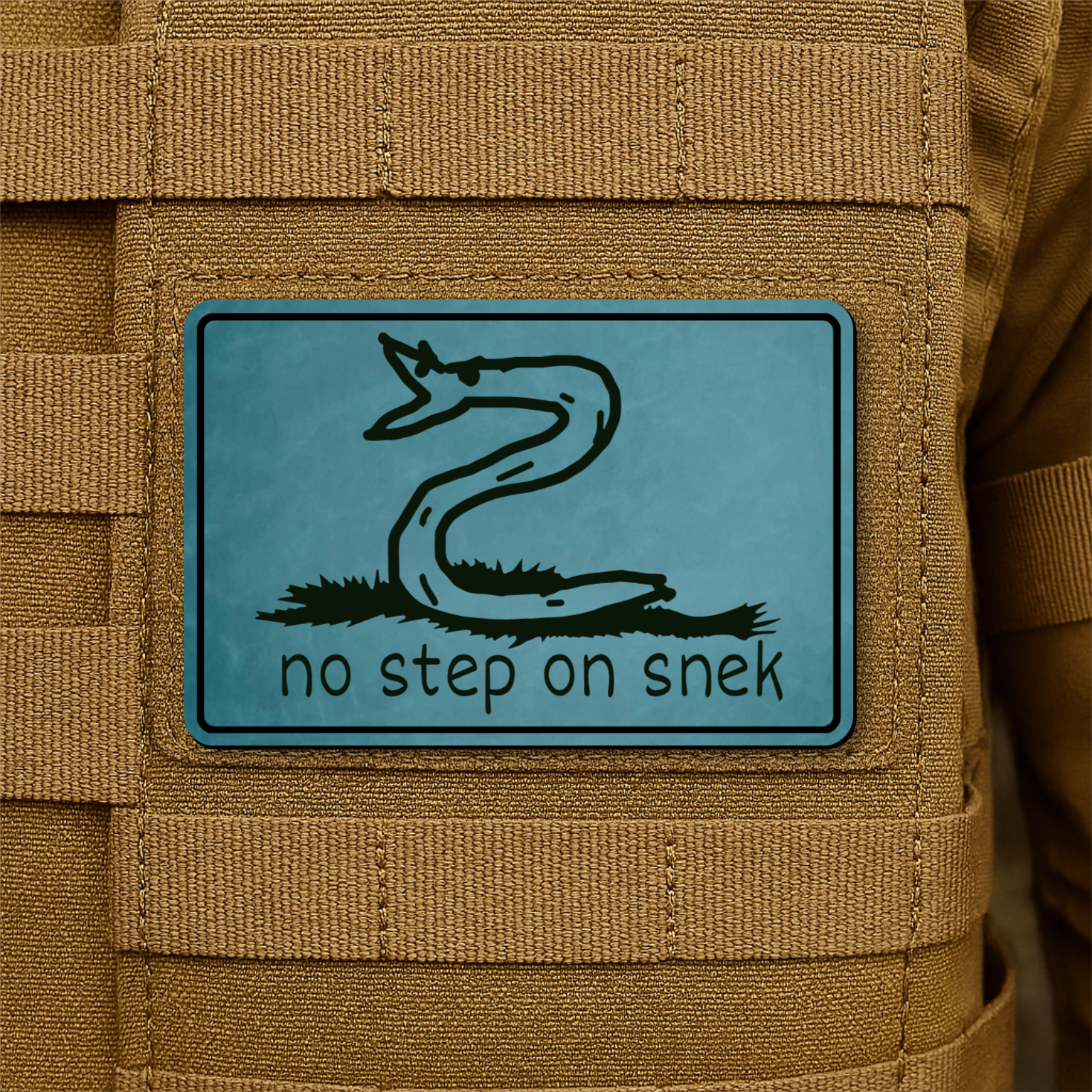 No Step On Snek Funny Morale Patch 2"x3" Hook & Loop | Made in USA