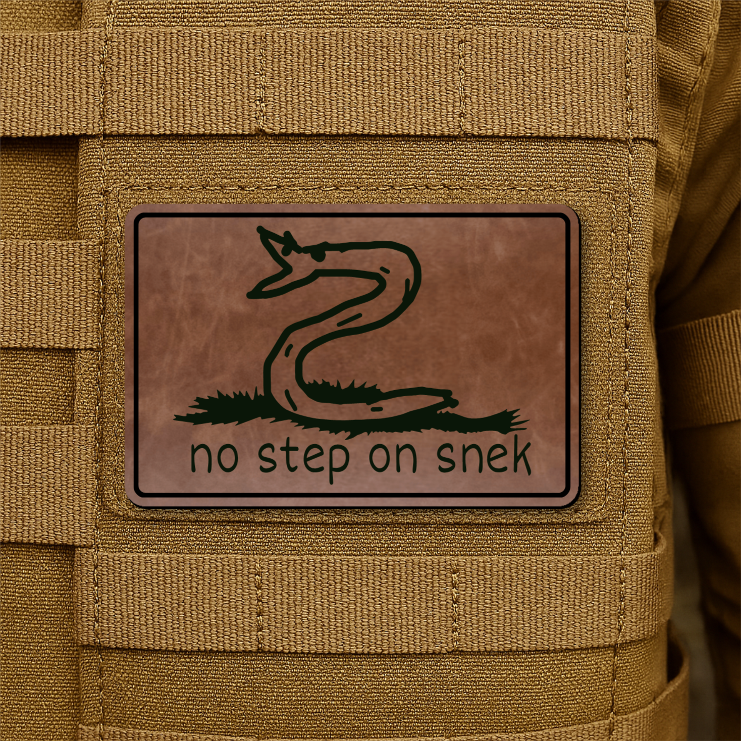 No Step On Snek Funny Morale Patch 2"x3" Hook & Loop | Made in USA